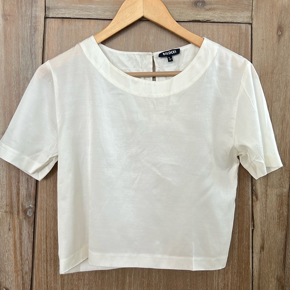ANTHROPOLOGIE TILDON Crop Blouse Top size Medium